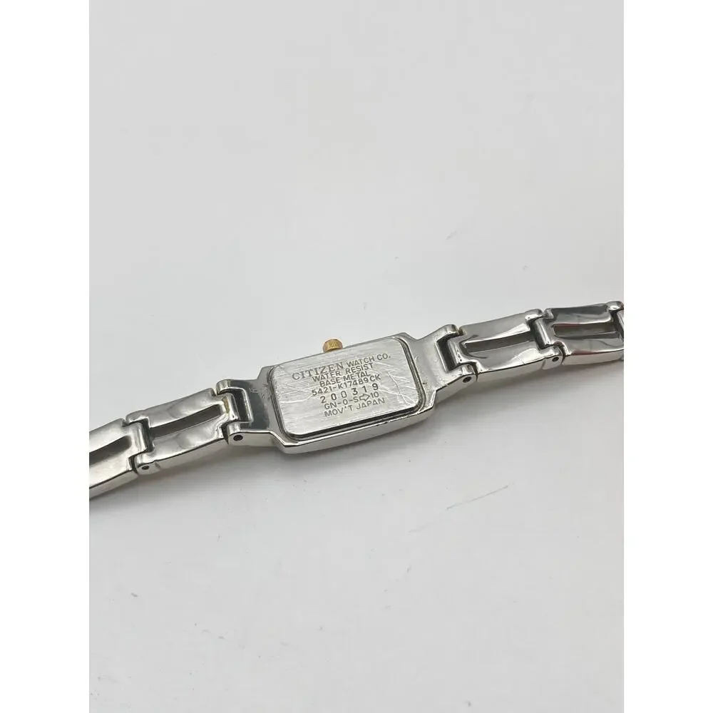 Citizen Women's Rectangle Dress Watch 14mm - New Battery - Wrist 6